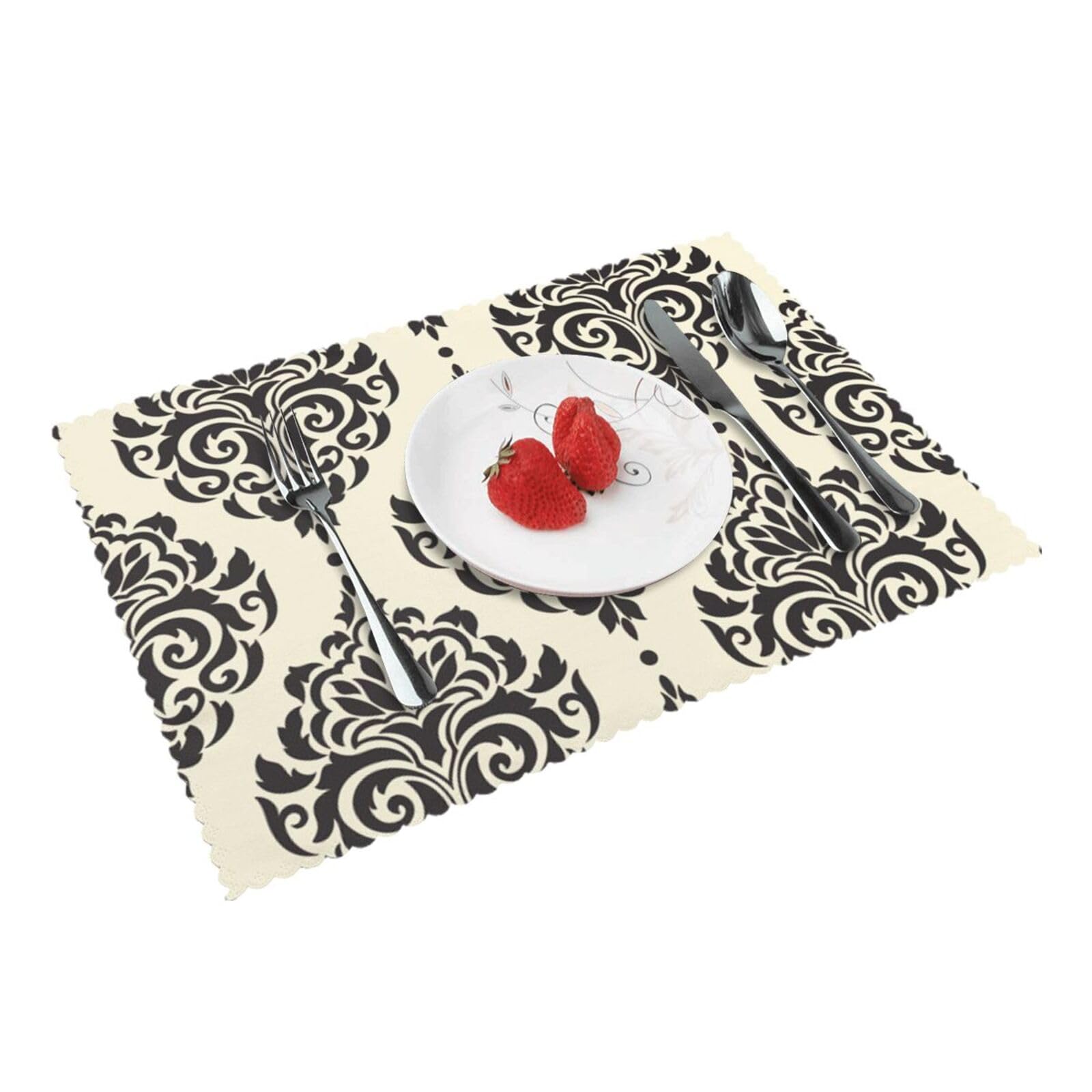 Bnvsadc Asian Elephants 4 Pcs Heat Resistant Placemat 45X30 Cm, Printed Non-Slip Place Mats For Kitchen Dining Table Indoor Outdoor