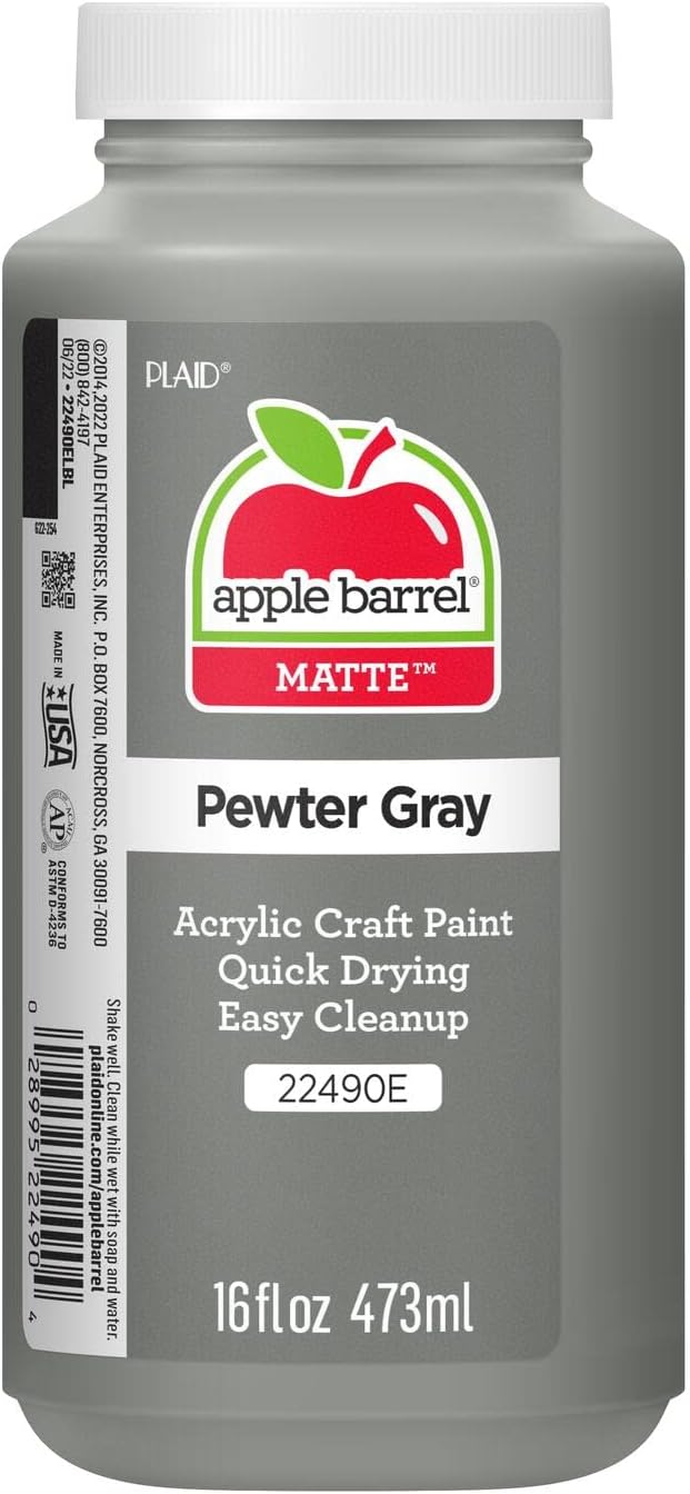 ACRYLIC PAINT, 16 oz, Pewter Grey