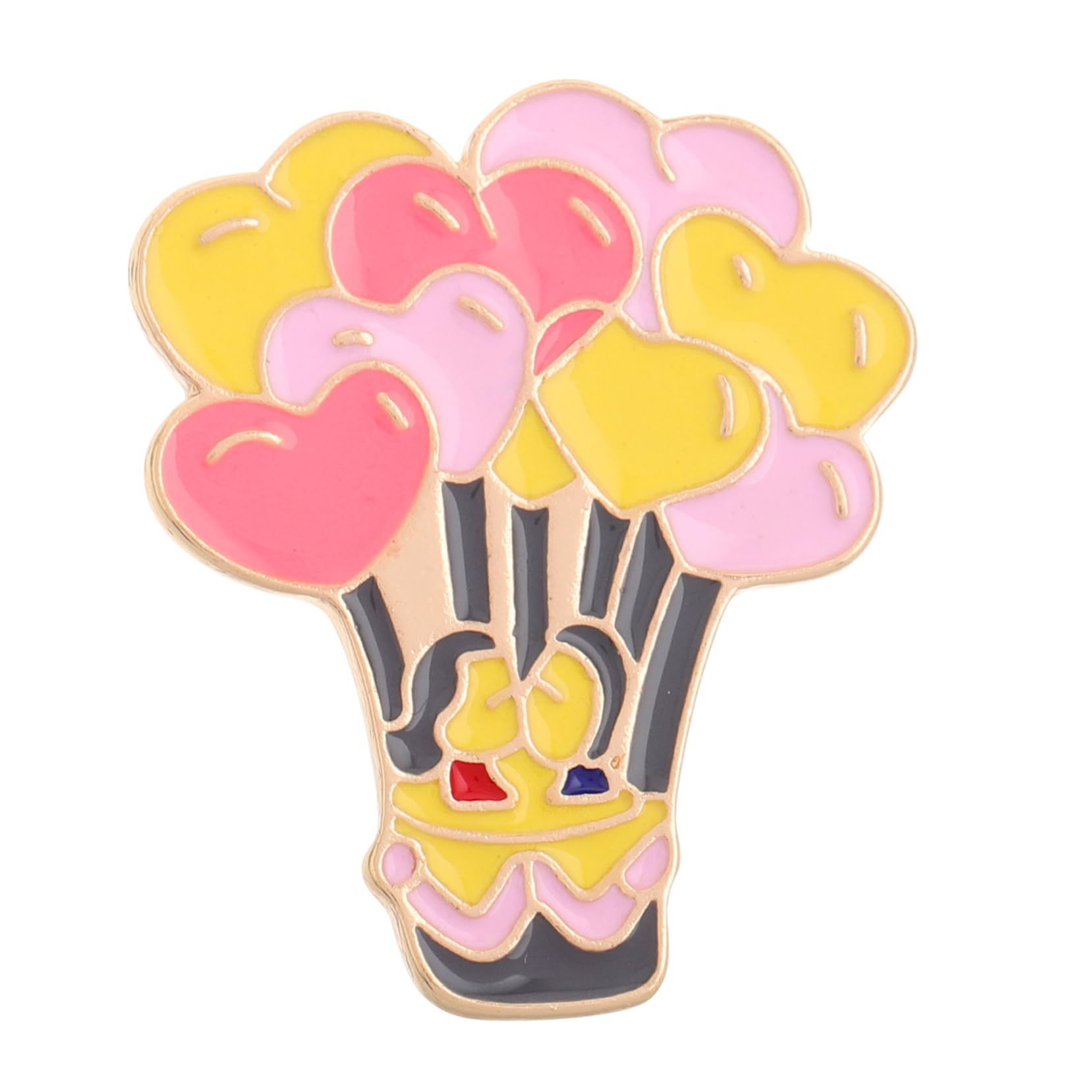 Broche con Forma de corazón de aleación con Forma de Globo aerostático para Mujer, Elegante, para Solapa, Bonito Accesorio para San Valentín