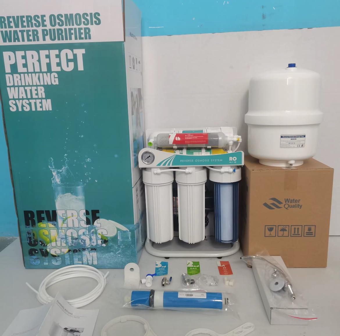 Osmosis Inversa 5 Etapas con Soporte, Purificación de Agua