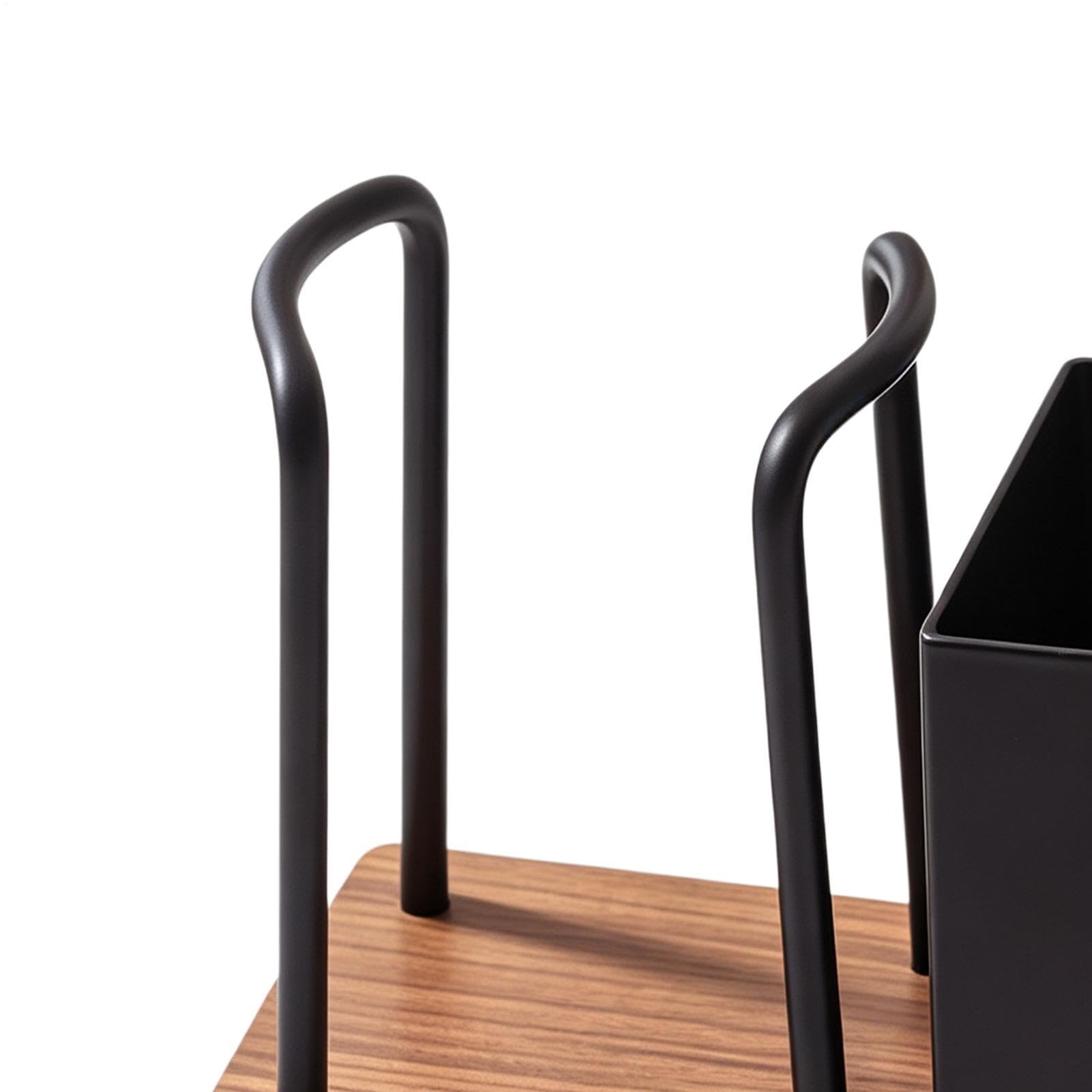 Porta tazze e coperchi Distributore Contenitore da Tavolo con Base in Legno