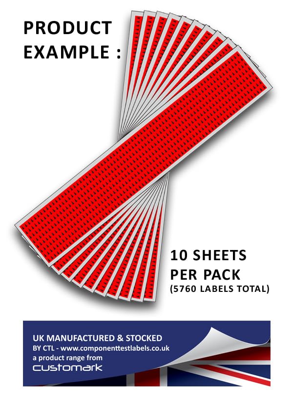 Inspection Arrow Labels - Vinyl/Nylon Cloth 3.18mm x 4.83mm Labels Stickers - Price per Pack of 5760 Labels (P/NO. 7824403AMZ) - Image 4