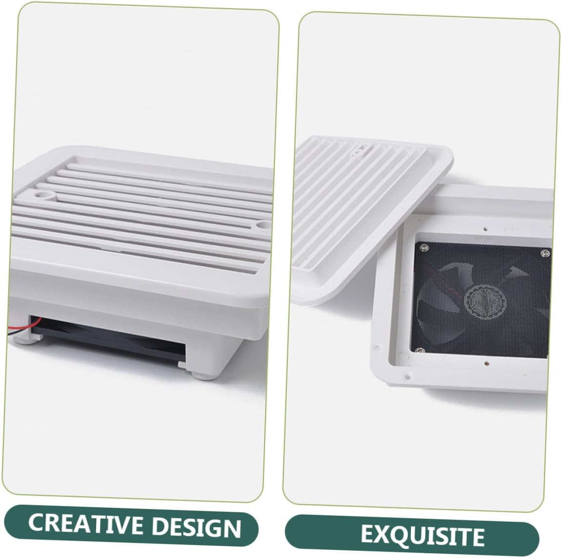 8-inch 12v Rv Ventilation Fan with Blades, Bathroom Exhaust Air Vent Fan for Roof and Kitchen, Quiet Replacement Part for Camper Van Ventilation