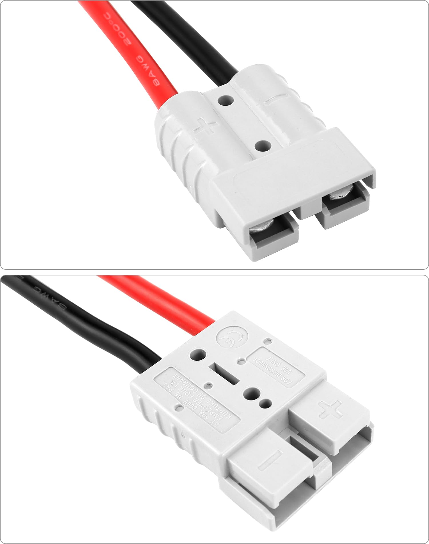 4 Pièces Anderson Batterie Connecteur 600V 50A 50Amp Batterie Connexion