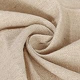 KMS 綿 麻 コットン リネン DIY 手芸用 生地 幅150cm【長さ： 1m 2m 3m 4m 5m】 (1ｍ, 薄いベージュ)