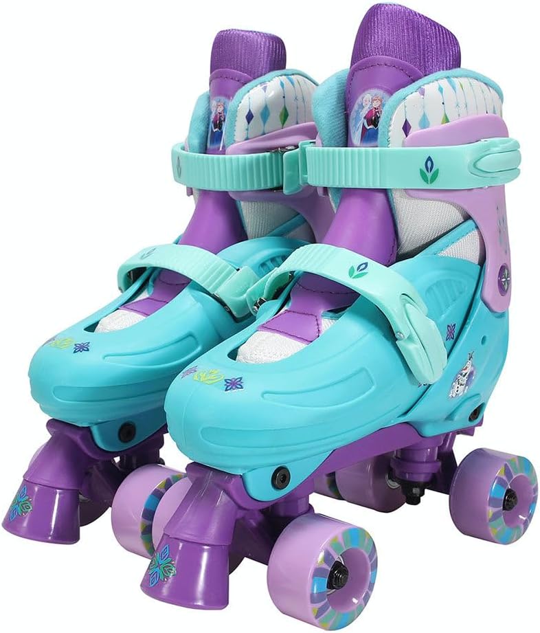 PlayWheels Disney Frozen Classic Quad Roller Skates, Size 1-4 Multi-color, 8.58" x 4.52" x 8.07"