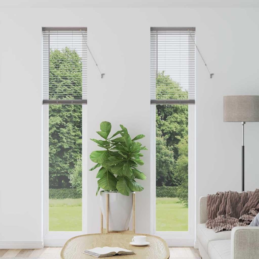 vidaXL Tendaggi a Veneziana Argento 220 x 45 cm Alluminio, Tende a riquadro in Alluminio, Regolabili per Interni, per Controllo Luce e Privacy, perfette per la casa e L'Ufficio