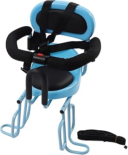 Duoruameng Asiento infantil para bicicleta con pedal y barandilla en forma de U, de 8 meses a 6 años, color azul