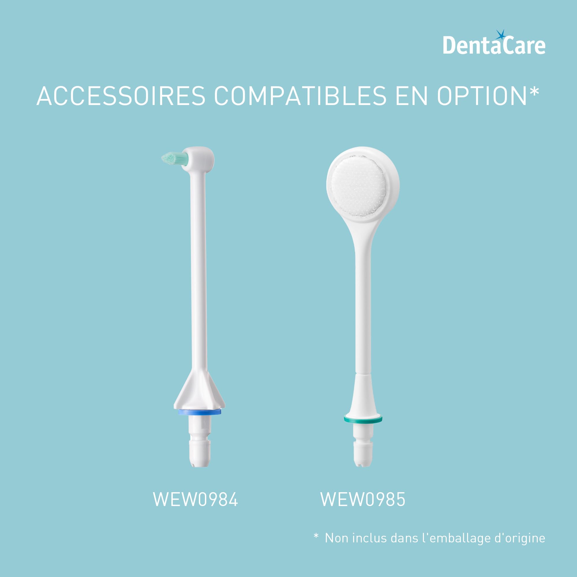 Panasonic Serie 300 Hydropulseur Dentaire Ultrasonique EW-DJ26-V303, Irrigateur Oral, 200ml, IPX7, 2 Embouts Standard, 5 Réglages de Pression, Accessoire de Voyage, Violet