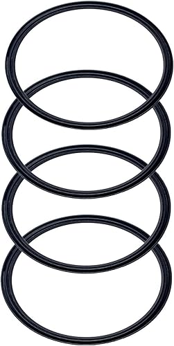 Paquete de 4 anillos de tapa de goma de repuesto de 30 onzas, sellos de junta de 3.7 pulgadas de diámetro, anillos de junta de tapa negros para vaso