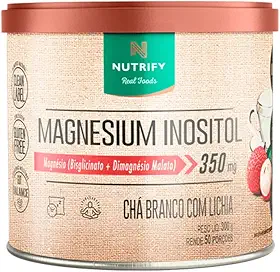 MAGNESIO + INOSITOL POTE 300G SABOR CHÁ BRANCO COM LICHIA - NUTRIFY