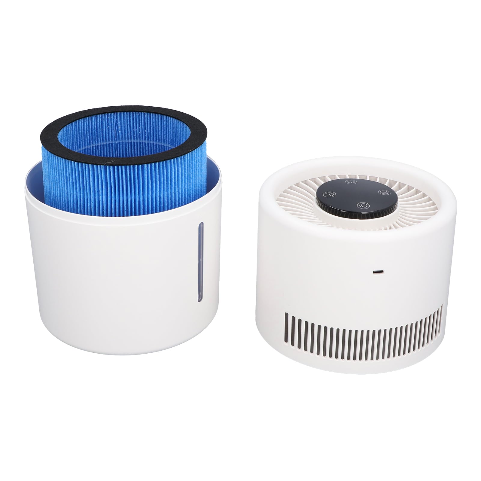 Fabater Purificatore d'Aria e Umidificatore Silenzioso 2 in 1 con Serbatoio dell'Acqua da 4 Litri, Umidificatore da Tavolo da 5 W per Camera da Letto, Ufficio, Asilo Nido, Spegnimento Automatico