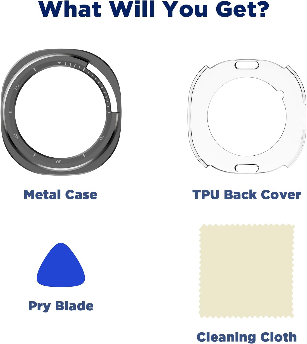 for Samsung Galaxy Watch 8 46mm Cover,Metal Protective Case Compatible with Samsung Galaxy Watch 8 Classic (2025) 46mm Case,Utra-Thin Durable Metal Samsung Watch Case with Back Frame (Dark Gray)