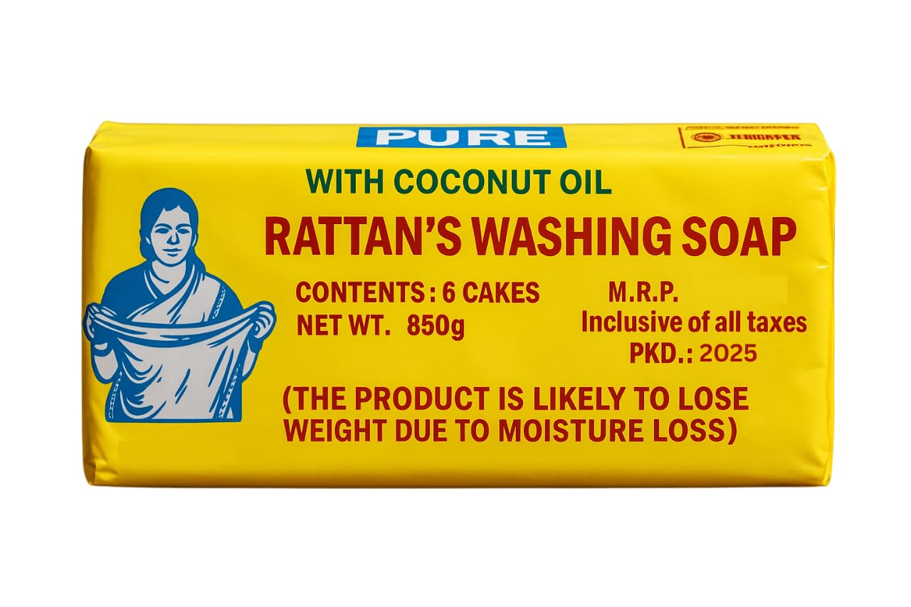 Washing Soap Bar 850g | Powerful Stain Remover | Gentle on Hands | Long-Lasting & Economical | For Clothes, Uniforms & Daily Laundry | Suitable for Hand & Bucket Wash (1) 3