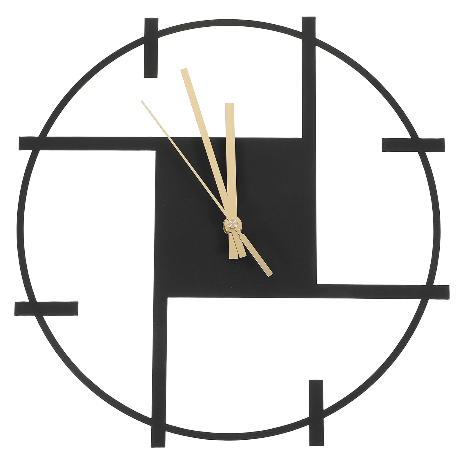 Horloge murale en métal forgé durable et antirouille de style minimaliste