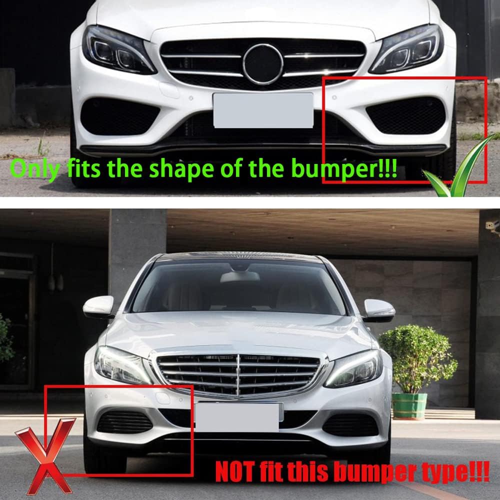 Auto Labbro Paraurti Anteriore Spoiler per Mercedes-Benz W205 C-Klasse C180 C250 C300 C400 2015-2018, Spoiler di Protezione Trim Splitter Anteriore Front Spoilers Accessori