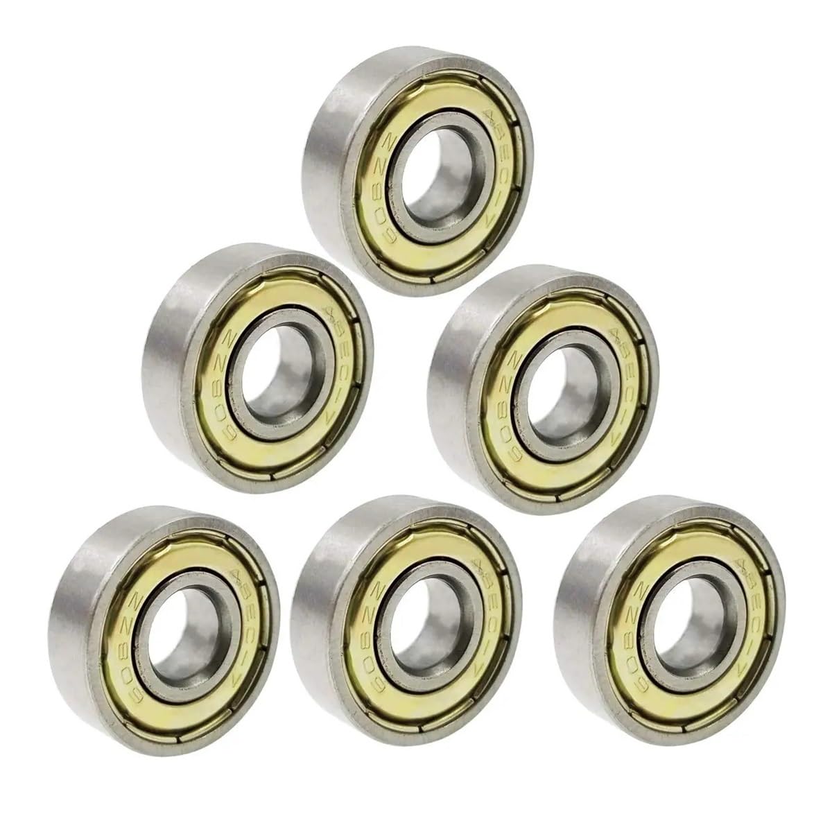 10pc 608 688 RS ZZ Skateboard Bearings Double Shielded Ball Bearings Small Bearing Replacement Parts for Longboard Roller Skates IDGTTLDF(605 5x14x5mm,-2RS_10PCS)