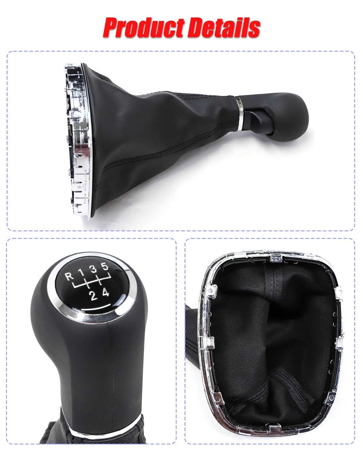 Pomello del cambio con cuffia compatibile con Peugeot Partner 2008-2022