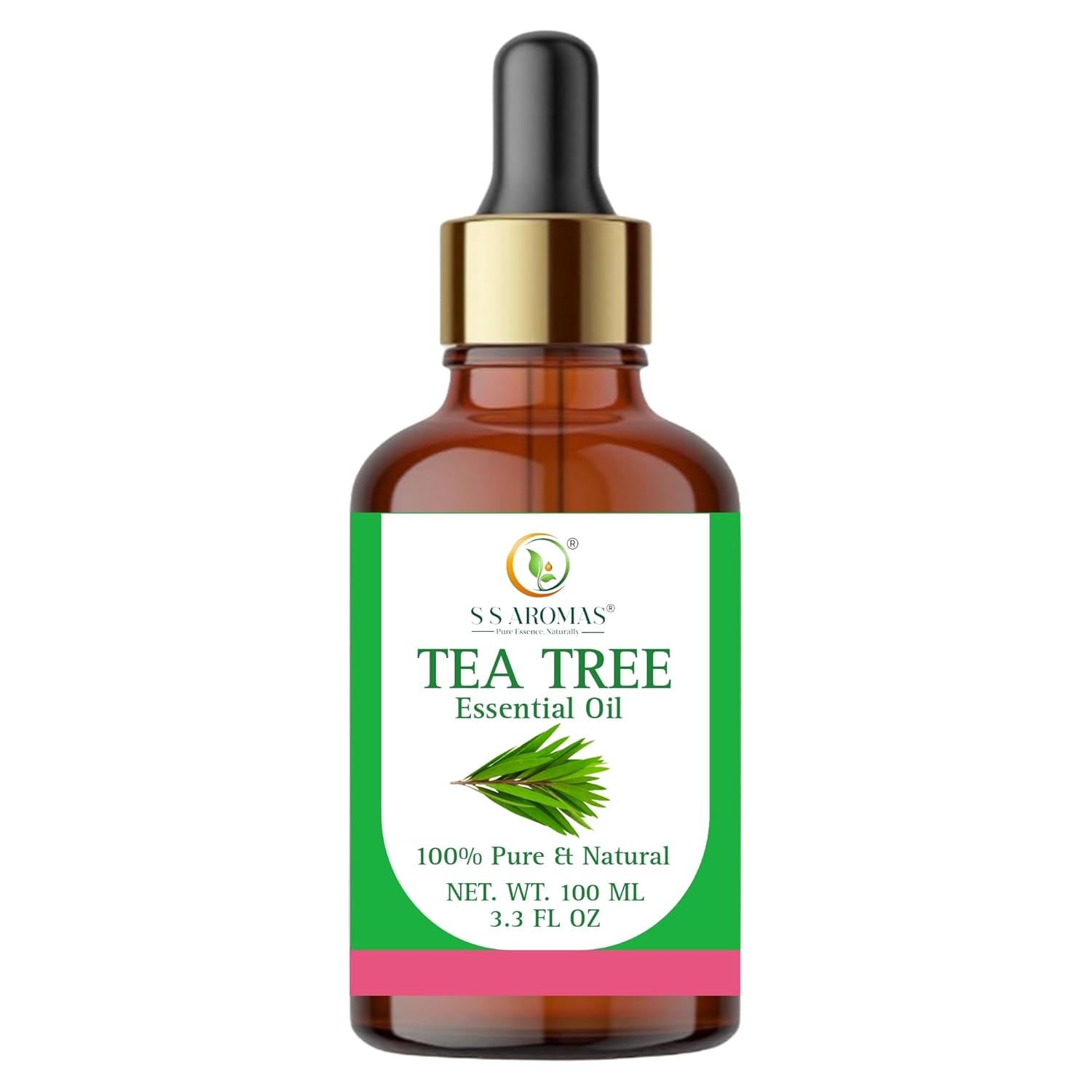 S S AROMAS Pure Tea Tree Oil - 100% Natural, Undiluted & Therapeutic Grade Essential Oil for Hair, Skin, Face, Home Diffuser, Aromatherapy, Scalp, Body Massage, Soap & Candle Making - 100 ML S S AROMAS Pure Tea Tree Oil - 100% Natural, Undiluted & Therapeutic Grade Essential Oil for Hair, Skin, Face, Home Diffuser, Aromatherapy, Scalp, Body Massage, Soap & Candle Making - 100 ML