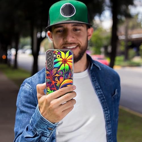 Miniatura 6 de Mundaze - Case for Samsung Galaxy A52 Slim Hybrid Shockproof Hard Shell Soft TPU Heavy Duty Protective Phone Cover - Neon Rainbow Psychedelic Trippy