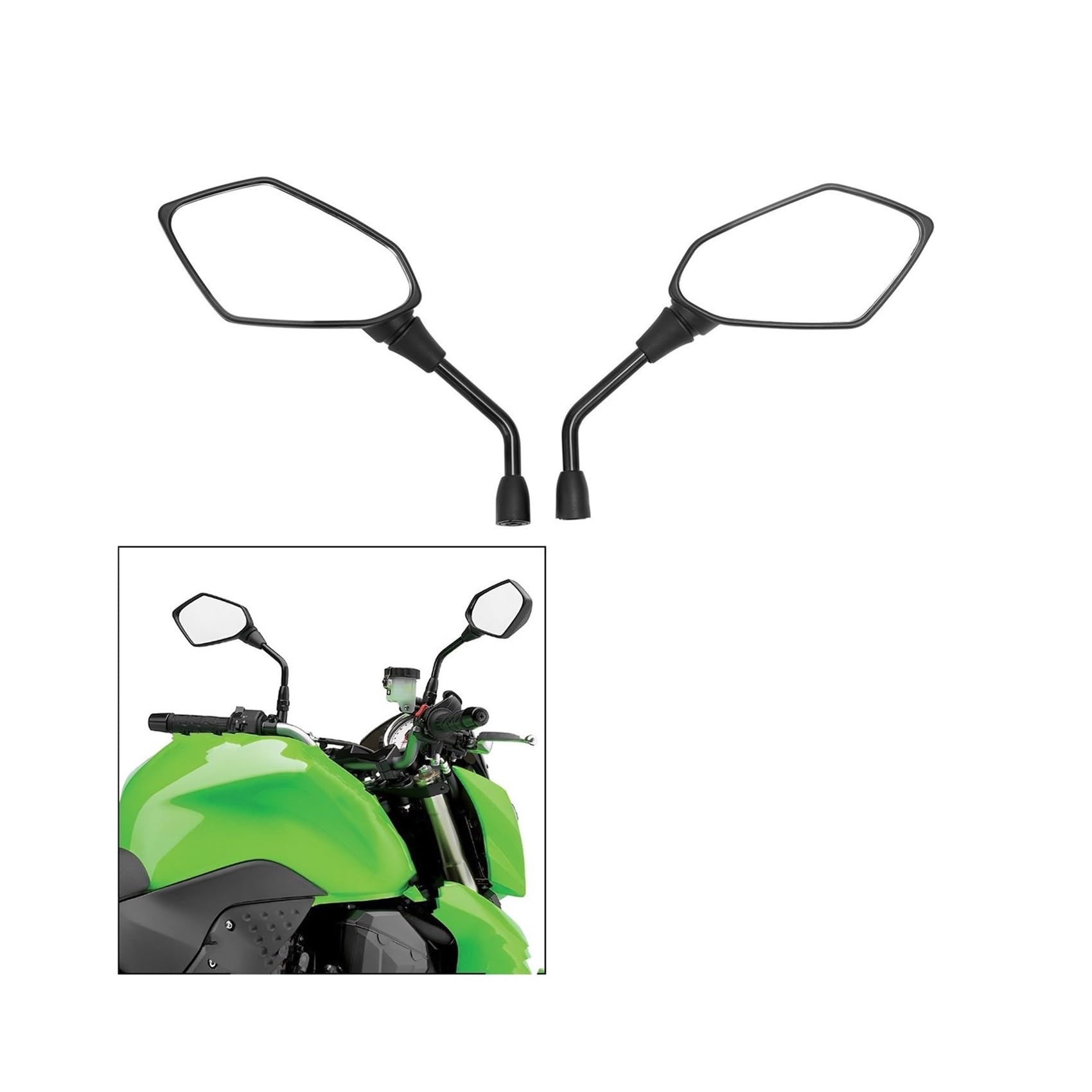 Espejos Retrovisores Para ER6B Para ER-6N 2006-2010 Para KLE400 Para KLE500 Espejos Retrovisores Laterales Para K&awasaki Para Z1000 2003-2013 Para Z750 2004-2012 lateral espejo retrovisor