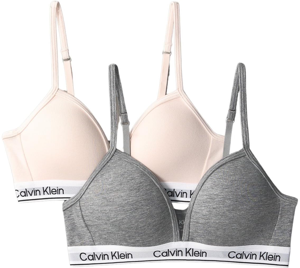 Calvin Klein Girls Multi Calvin 2 Pk Triangle Jn54 Size 11