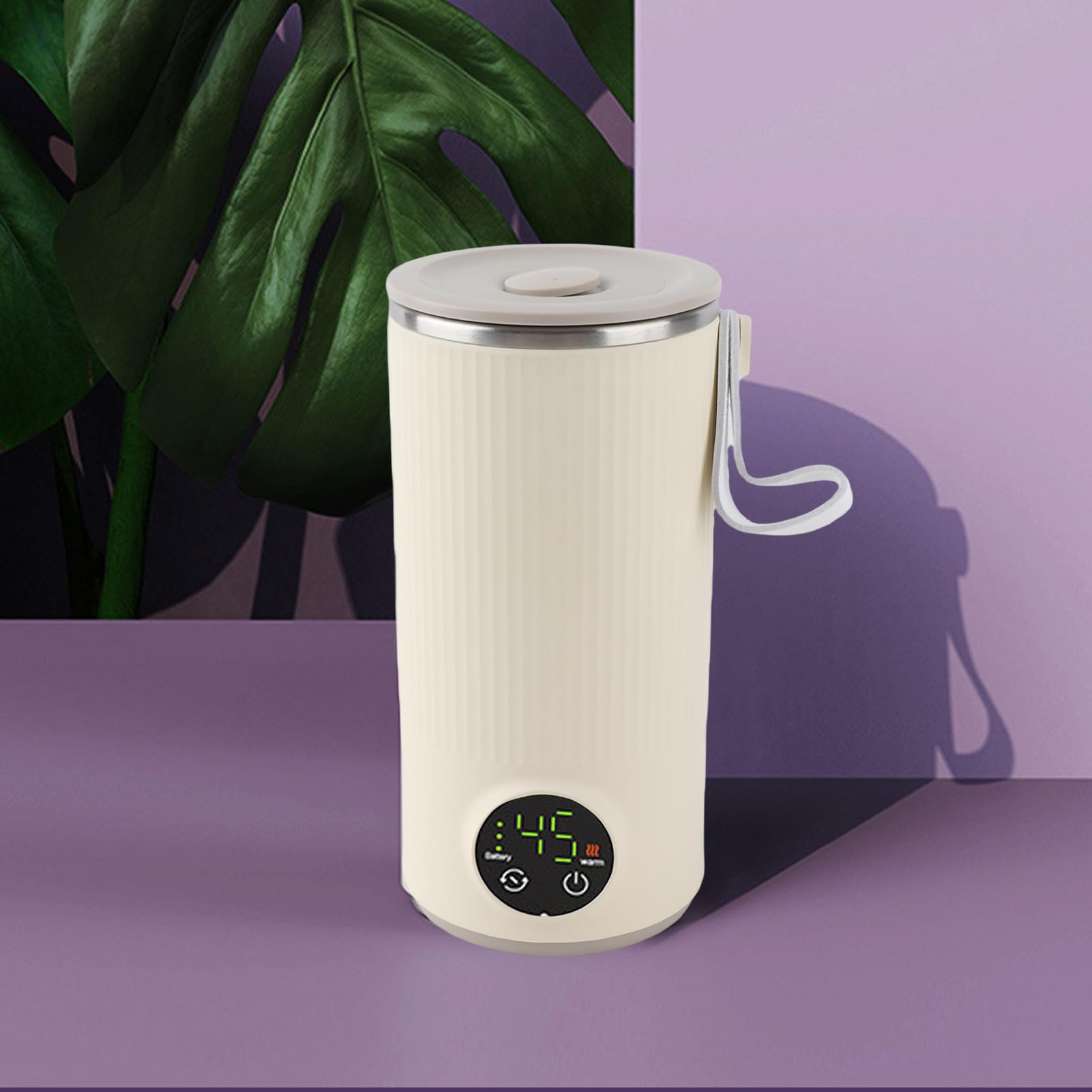 Bollitore Portatile Wireless, tè da Viaggio e Bollitore di caffè, Batteria da 6000 MAh, 4 Controllori di Temperatura per Latte (Spina europea)