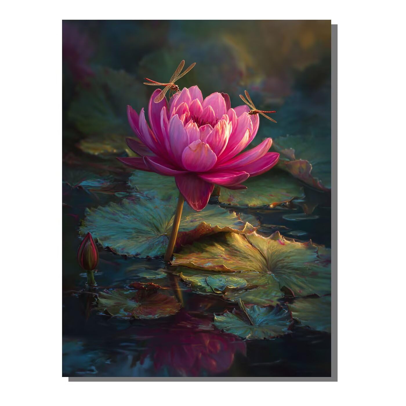 Blume Pflanze Malen Nach Zahlen Erwachsene, Paint by Numbers Adult Anfänger Kreativ Set für, Heimwerk Malen Nach Zahlen Kinder, 3 Pinsel und 36 Acrylfarbe Als, für Deko Wohnzimmer 60 x 80 cm BJHWK118