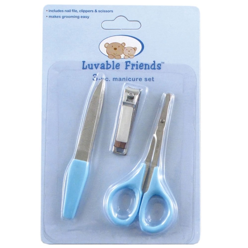 Luvable Friends 3 Piece Manicure Set, Blue