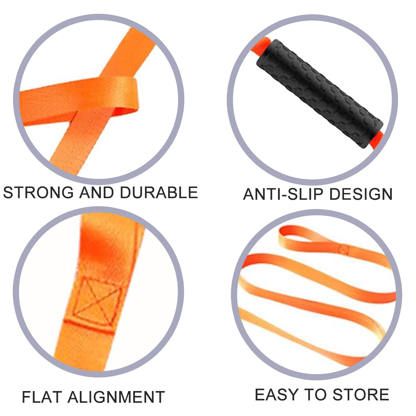 Sangle De Traction Portable Pouvant Supporter Jusqu'à 77 Kg, Poignée Confortable, Corde De Remorquage Très Résistante, Pour Tirer Des Cerfs, Des élans, Des Ours, Des Loups, Des Bûches Et Des