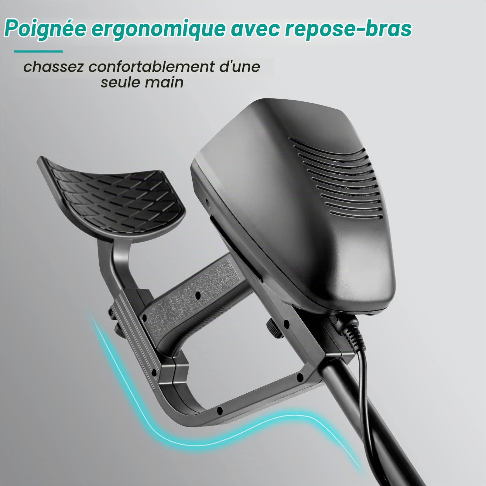 Détecteurs de Métaux Réglable Haute Précision Étanche 33-43 Pouces Détecteur de Métaux avec Affichage LCD pour Enfants et Adultes Détecteur d'or Profondeur de Détection 34 cm