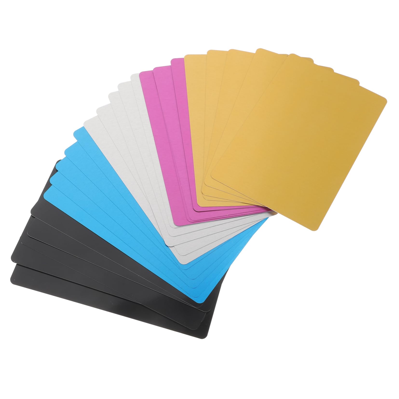 SHINEOFI 5 Juegos Tarjeta Tarjetas De Visita De Metal Para Grabar Tarjetas De Presentación Grabado De Productos En Tarjeta De Visita Grabada Aluminio 25 Piezas * 5