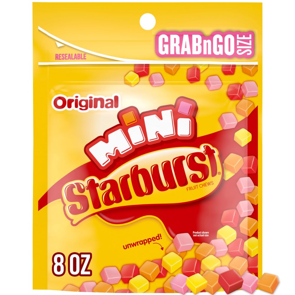 Starburst Original Minis Fruit Chews Candy, Bag, 8 ounce