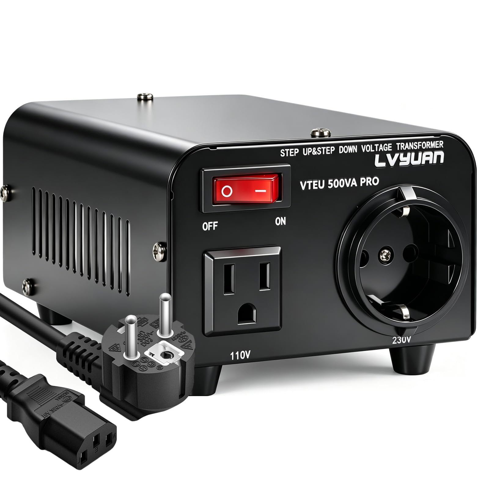 Cantonape Transformateur avec noyau toroïdal, stabilisateur de tension automatique, CA 110V 220V 500W