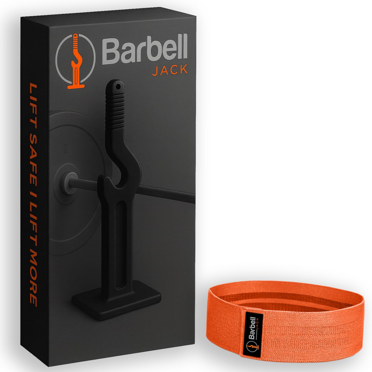 Barbell Jack | Portable Deadlift Jack with Barbell Collars Clamps or a Resistance Band to Optimise your Workout, Gymbag Essential. Lifts 250 kg (550 lb)