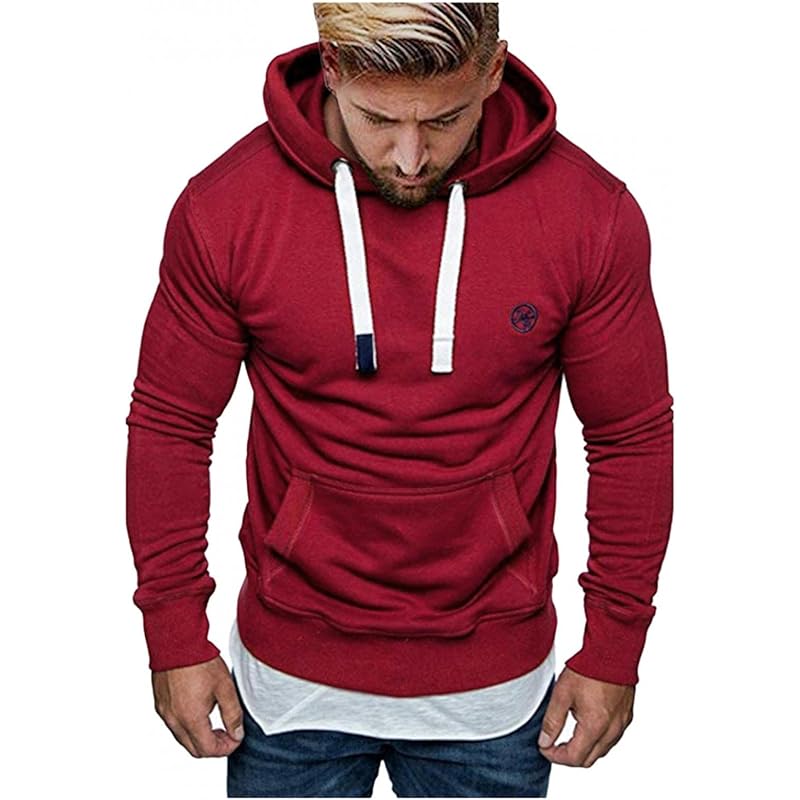 Hoodies for Men Graphic, Mens Hoodies Pullover Big and Tall Solid Color