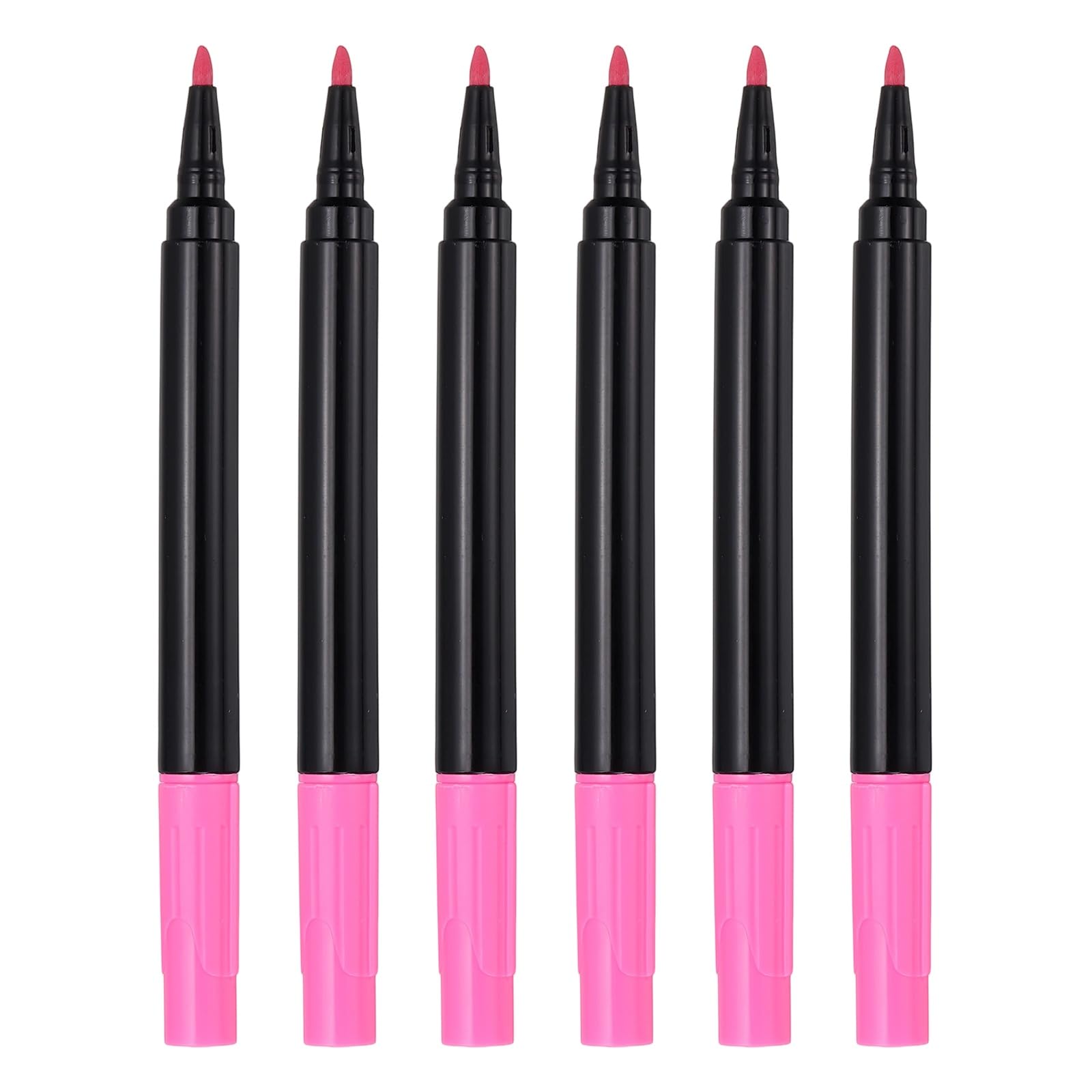 PATIKIL Liquid Chalk Markers, 6 Pcs Chalk Board Dry Wet Erase Pens Fine Tip Washable Window Marker Pens for Blackboard Home Kitchen Fridge Calendar Whiteboard Clear Glass, Pink