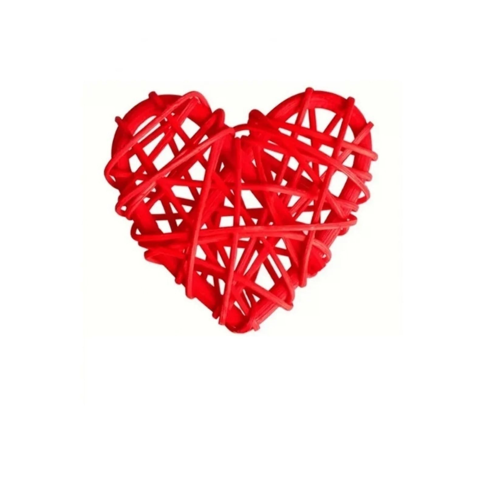 Ornements de cœur en rotin et osier pour la Saint-Valentin x10
