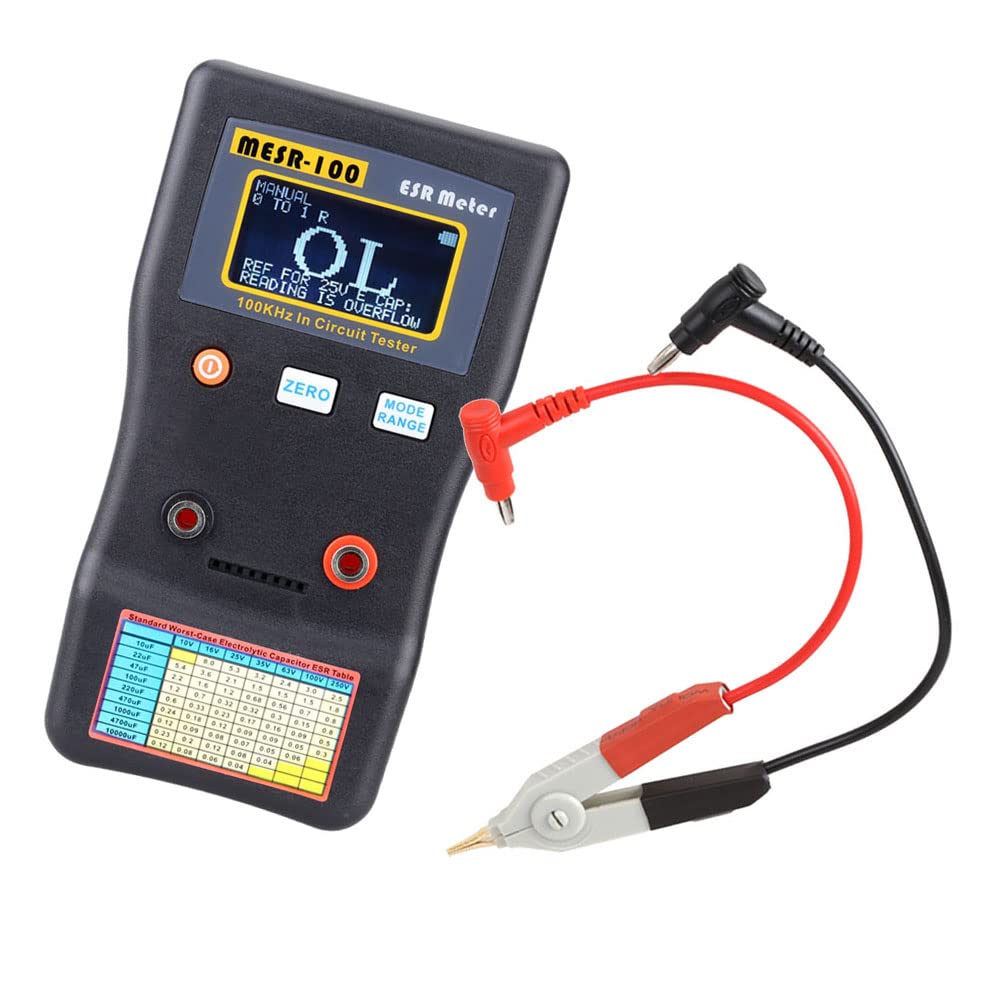 MESR100 ESR Meter, Weytoll Capacitor Tester, Auto Ranging in Circuit ESR LCR Meter, Auto