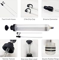 Vista 5 de Extractor de fluidos: Extractor de aceite y jeringa/bomba automotriz/succión manual de combustible de transferencia de automóviles Radiador