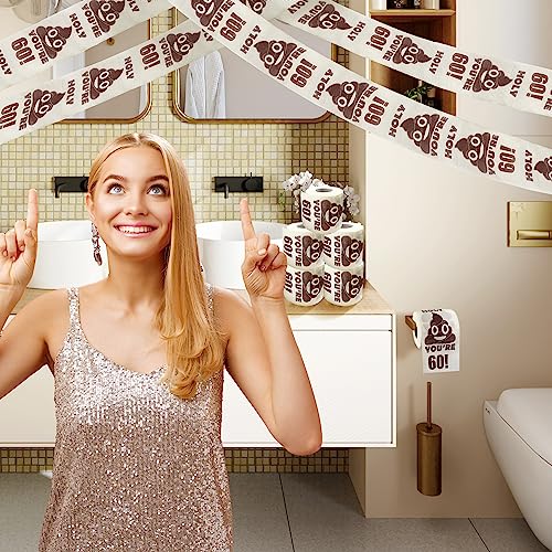 Happy-60th-Birthday-Gifts-3-Ply-Funny-Toilet-Paper-Roll-Holy-Poop-Youre-60-Printed-Toilet-Paper-Gag-Gift-Pranks-Surprises-Bathroom-Decor-for-Boys-Son-and-Girls-Cheers-to-60-Bday-Party-Supplies