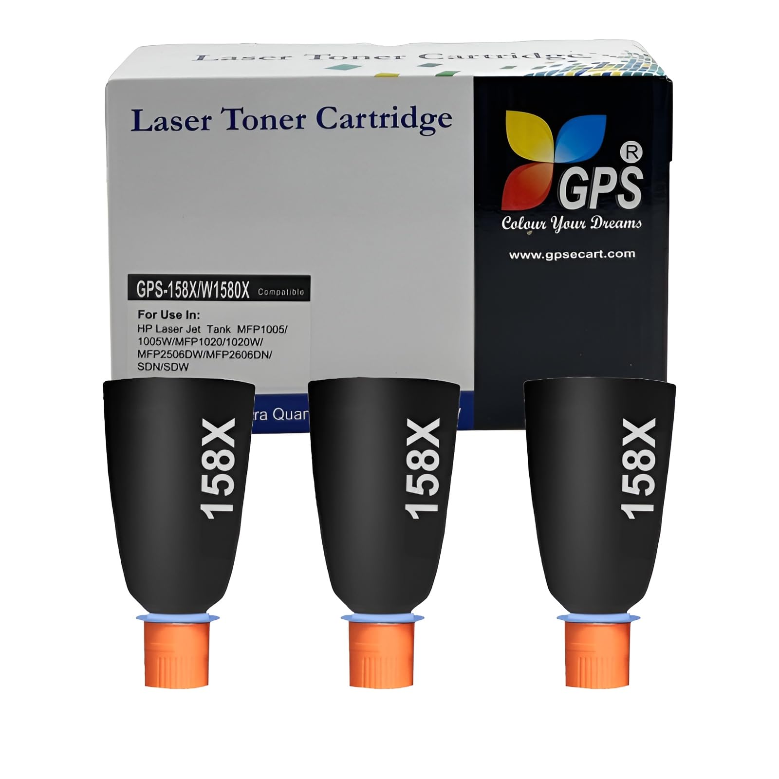 GPS 158X Toner Cartridge, Compatible with HP LJ Tank 1005w, 1020w, MFP 2606sdw, 1020, 1005, 2605sdw, 1604w, 1602, 2602, 2603, 2604, 2606 Series, Print 5000 Pages (158X- Pack of 3)-image-28