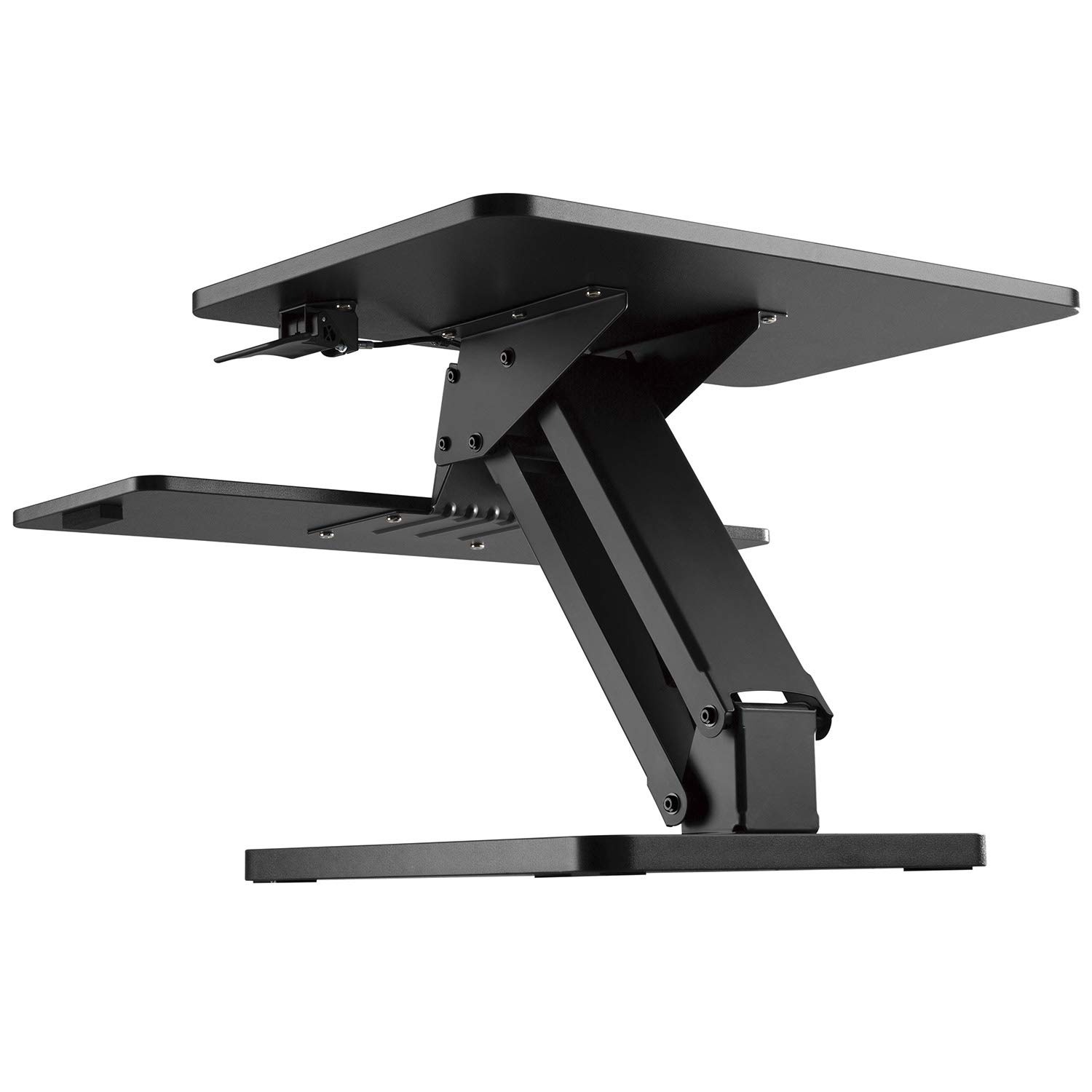 Maclean MC-882 Podstawka na Monitor i Klawiaturę do Pracy Stojąco Siedzącej z Sprężyną Gazową, Ergonomiczne Biurko na Laptopa Stolik na Ekran oraz Klawiaturę, Podstawka na Sprzęt Komputerowy