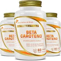 Kit Beta Caroteno (Pro-Vitamina A 2000UI) 3x 60 Capsulas - Flora Nativa