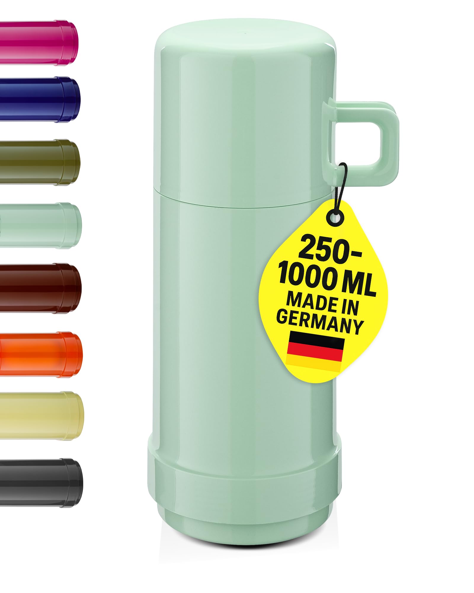 ROTPUNKT Thermos da 0,25 l, con tazza integrata, di alta qualità, prodotto in Germania, caldo fino a 24 h e freddo per 36 h (Jesper 60, Pistacchio Cream)