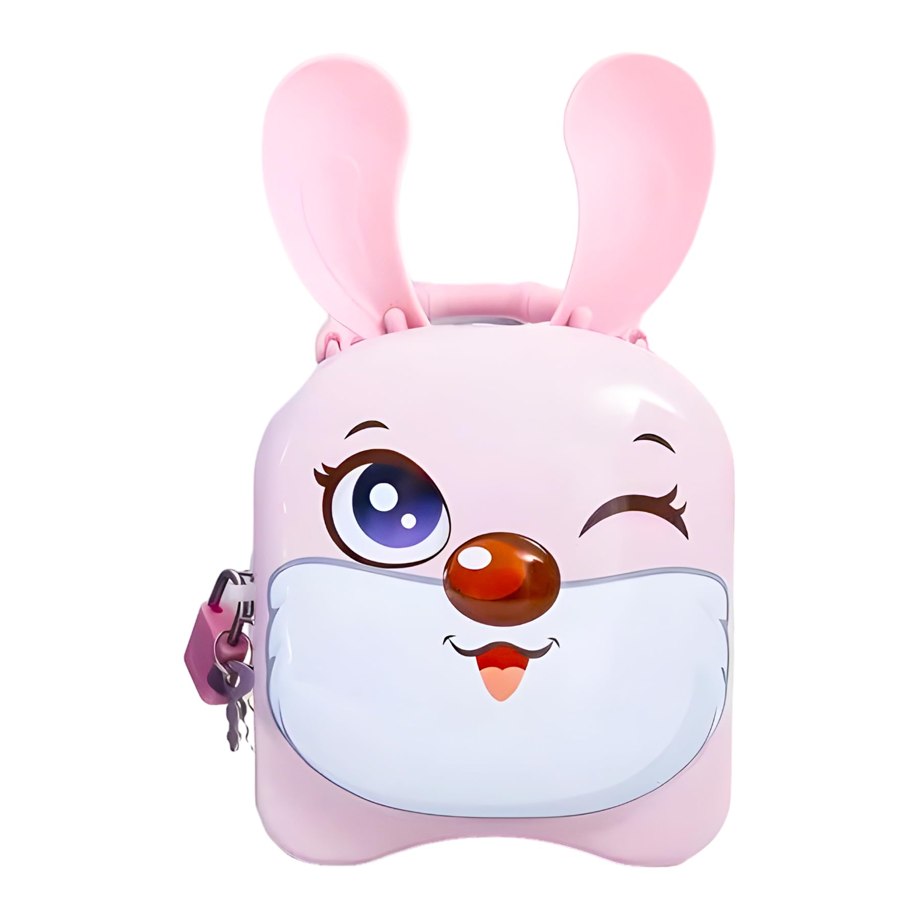 WISHKEY Cute Rabbit Theme Piggy Bank for Kids, Coin Collector Storage Box with Handle, Money Saving Container with Lock & Keys, Money Bank for Boys & Girls, 3+ Years (Pack of 1, Green) (B0D73HVHNK) Amazon Price History, Amazon Price Tracker
