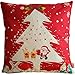 HOSL SD39 Merry Christmas Series Blend Linen Throw Pillow Case Decorative Cushion Cover Pillowcase Square 18