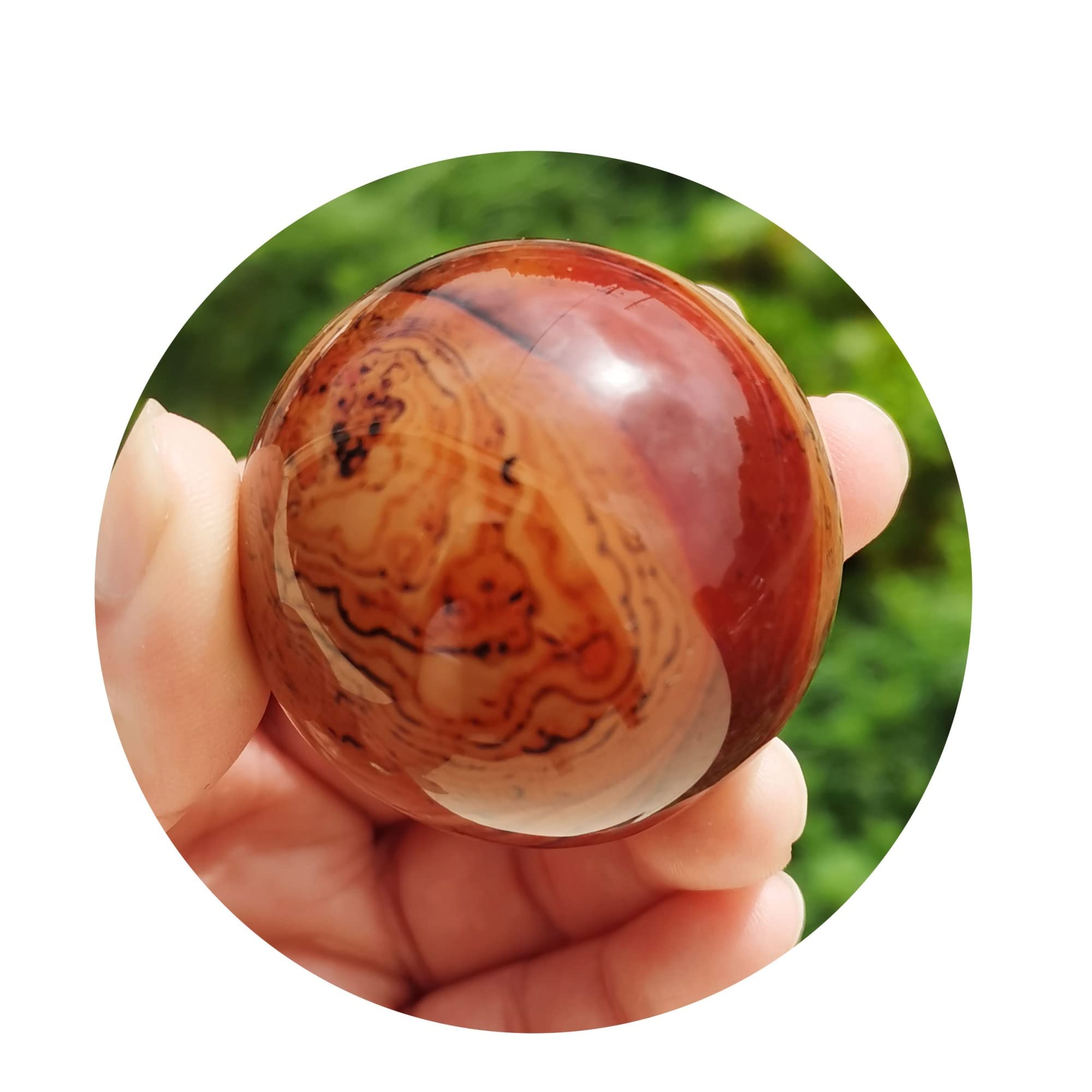 Agate de soie naturelle en boule de 5cm pour une chambre zen