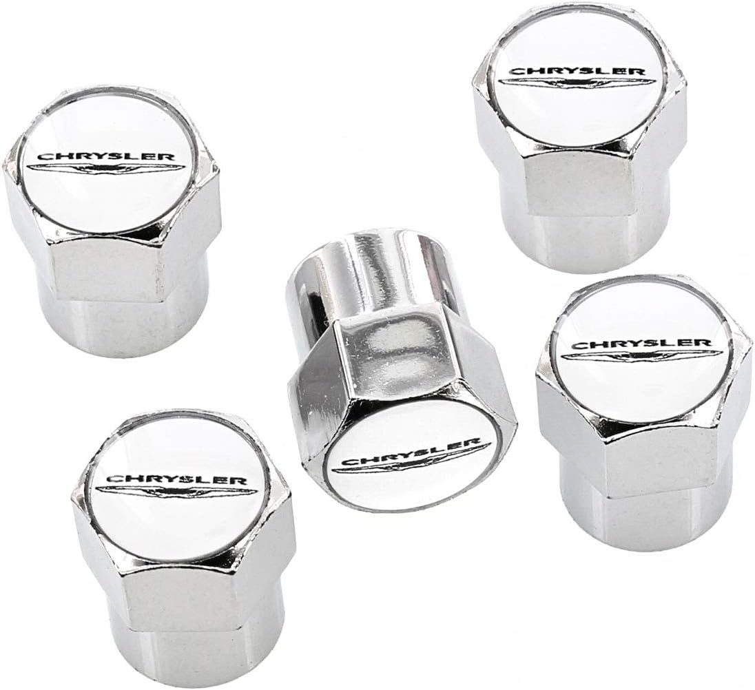 クライスラー ライセンスフレーム Incロゴ タイヤバルブキャップセット (クロム)