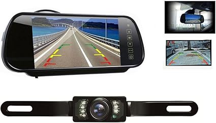 Amazon Co Jp Origin 7インチルームミラーとバックカメラのお得なセット 軽自動車 軽トラに 12v専用 700hbk003 車 バイク